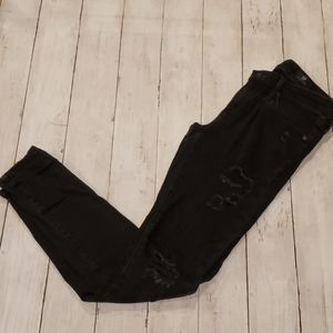Adriano Goldschmie black distress jeggings size 26